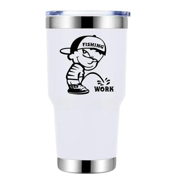Fishing And Work 30oz Tumbler White